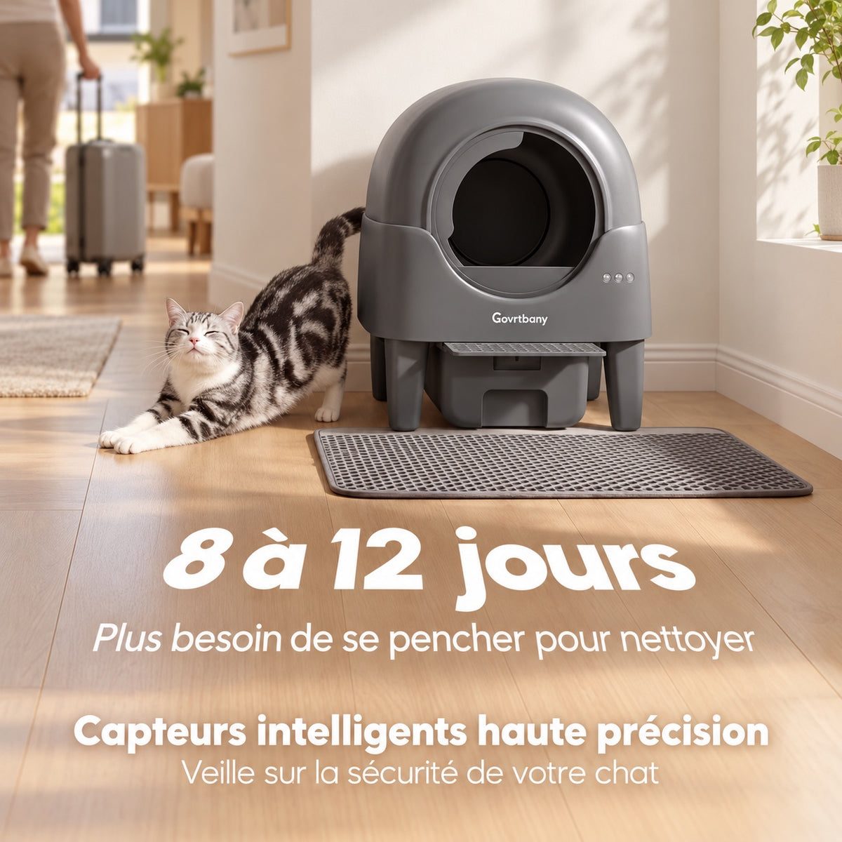 Litière automatique intelligente 85 L