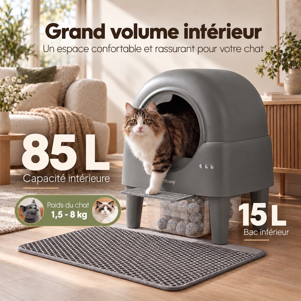 Litière automatique intelligente 85 L