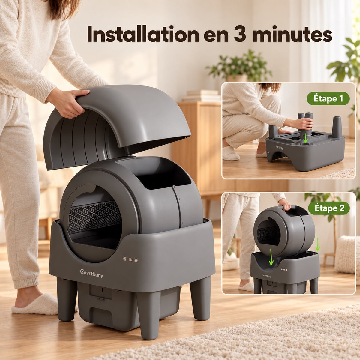 Litière automatique intelligente 85 L